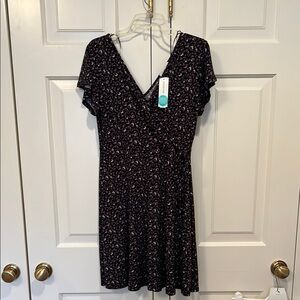 Kaileigh Black and White Fit and Flare Midi Dress